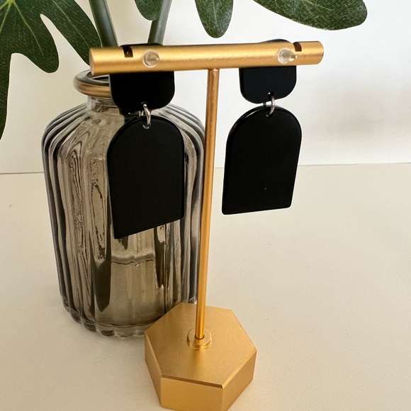 Art Nouveau Floral Drop Earrings -Artsy Dangle Earrings -Flower Pattern Earrings - Picture 13 of 16